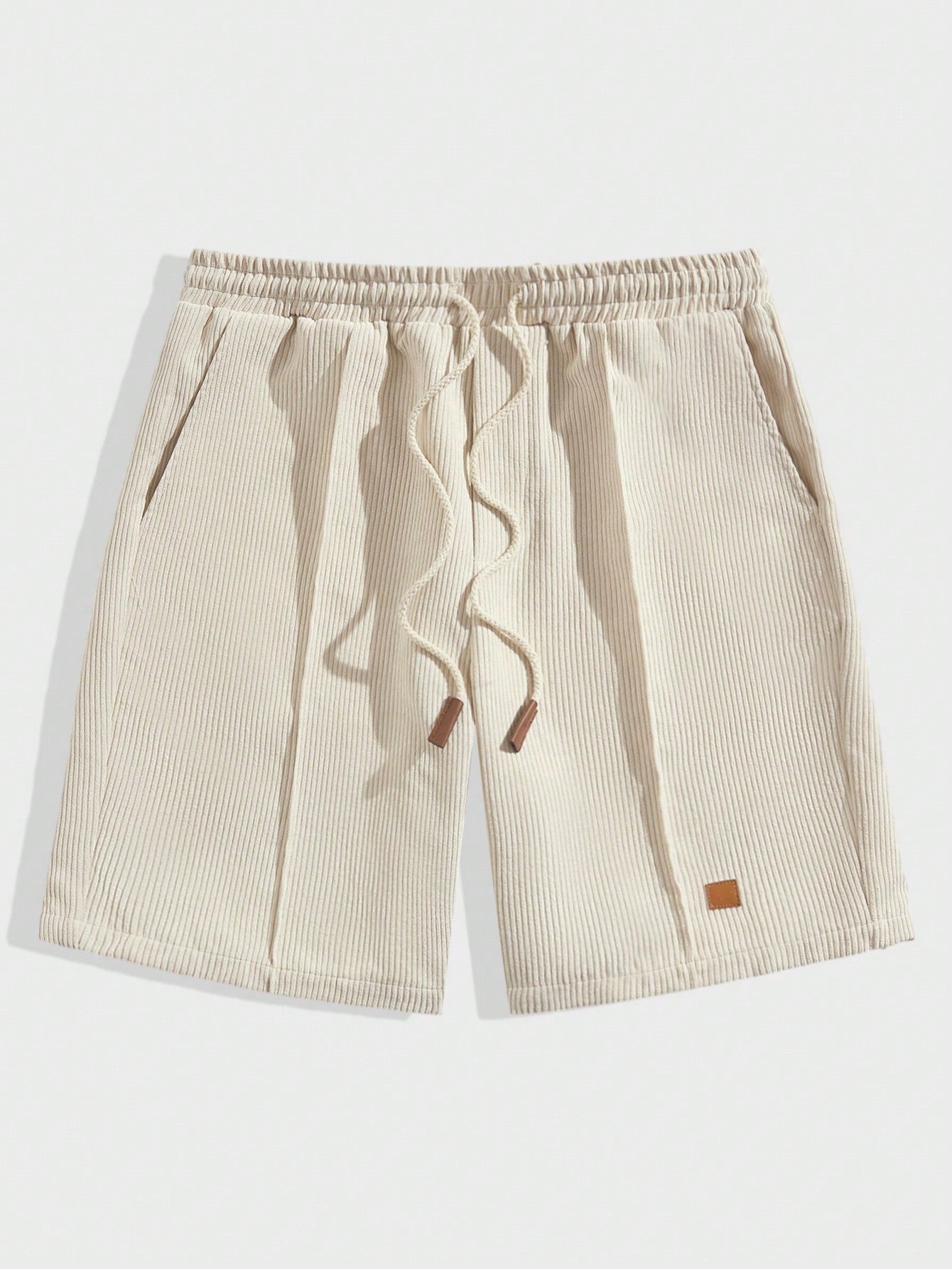 Räfflade Shorts - Beige